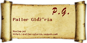 Paller Glória névjegykártya